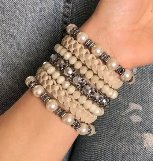 Mix de Pulseiras Cristal Off Bebe