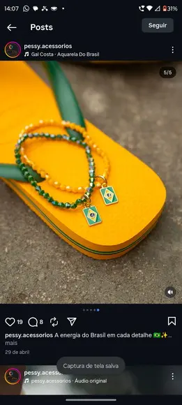 Mix de Pulseiras Cristal Verde e Amarelo com Bandeira Brasil