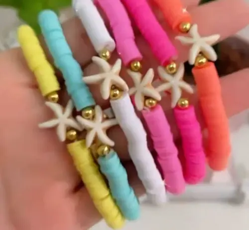 Mix De Pulseiras Estrela Do Mar De Howlita