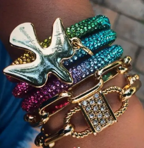 Mix de Pulseiras Pássaros Banho Ouro