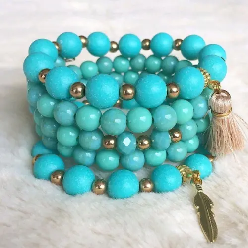 Mix de Pulseiras Turquesa