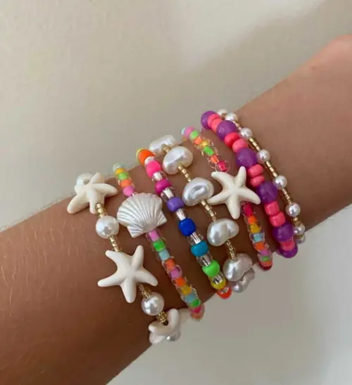Mix de Pulseiras Verao em Cores e Perolas - Meu Preferido