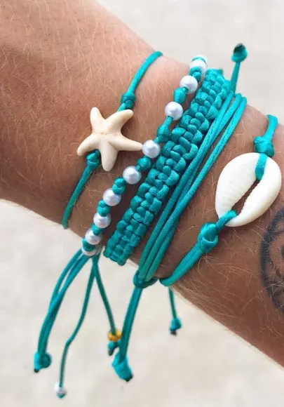 Mix de Pulseiras Turquesa Good Vibes