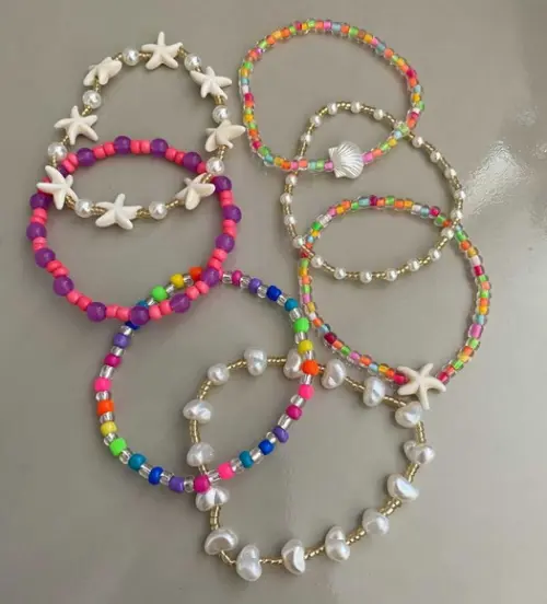 Mix de Pulseiras Verao em Cores e Perolas - Meu Preferido