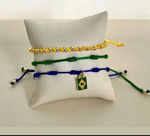 Trio de Pulseiras Brasil Core - Inclui Pulseira 7 nos