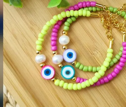 Trio de Pulseiras Olho Grego Tendencia