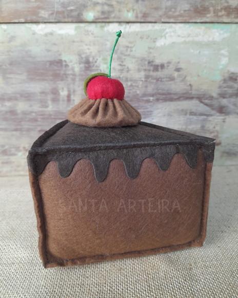 Bolo de Chocolate em Feltro