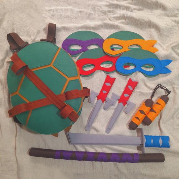 Kit Casco Tartaruga Ninja 4 em 1/ Infantil