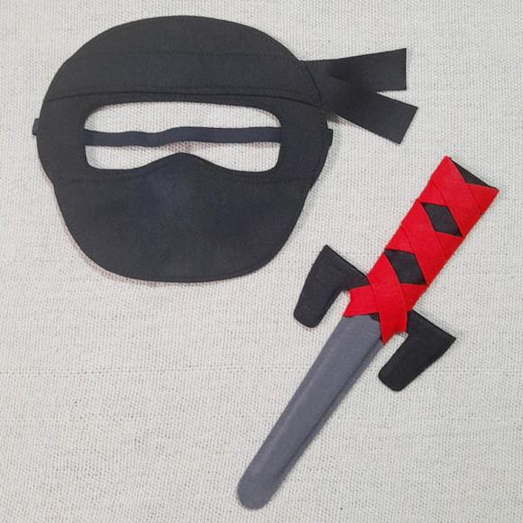Kit Máscara e Arma Ninja