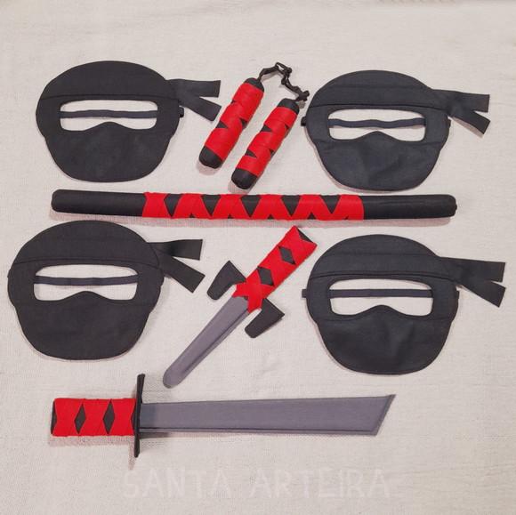 Kit Máscara e Arma Ninja