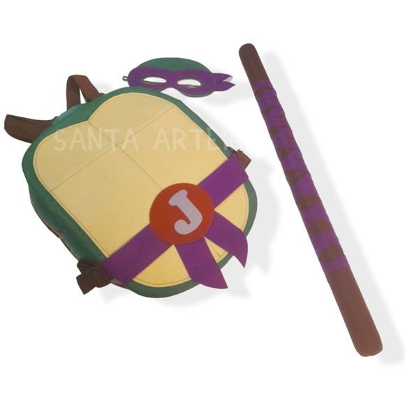 Kit Tartaruga Ninja Donatello/adulto