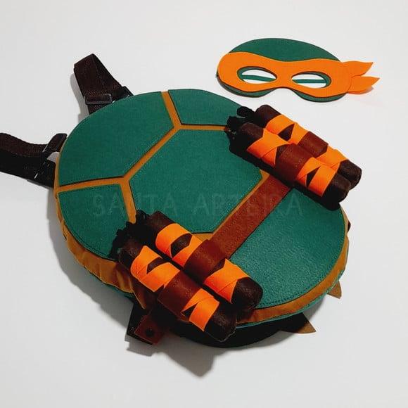Kit Tartaruga Ninja Michelangelo com 2 Nunchakus/infantil