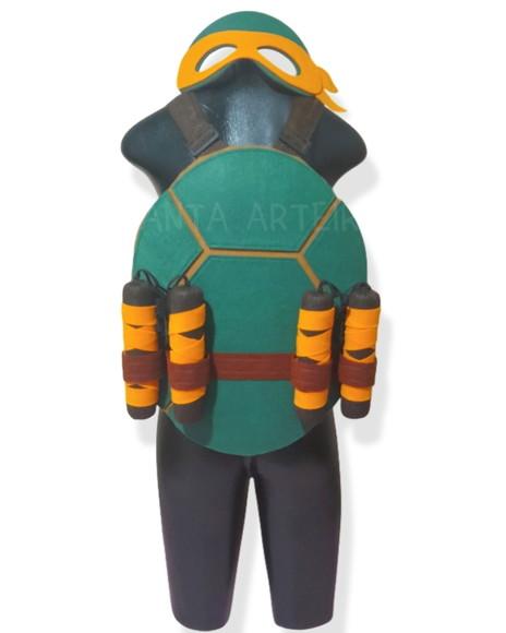 Kit Tartaruga Ninja Michelangelo com 2 Nunchakus/infantil