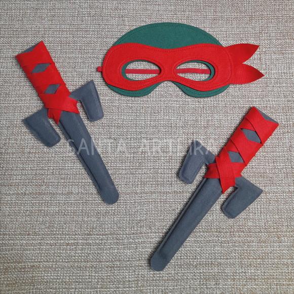 Kit Tartaruga Ninja Rafael com 2 Sai /unidade.
