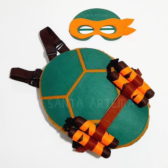 Kit Tartaruga Ninja Michelangelo/adulto