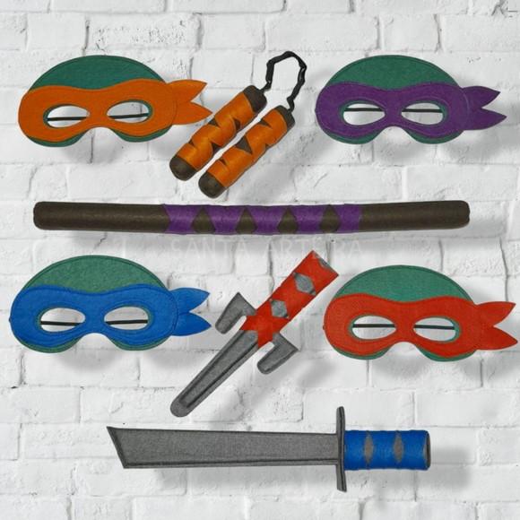 Kit Tartaruga Ninja Rafael com Um Sai/unidade.