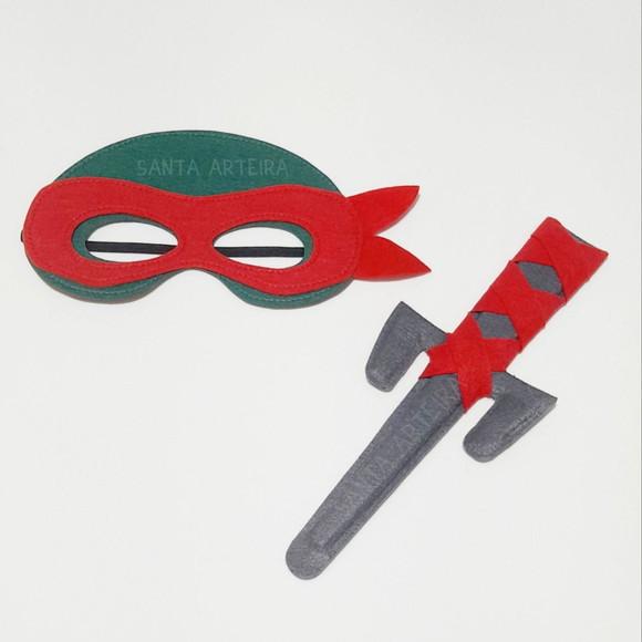 Kit Tartaruga Ninja Rafael com Um Sai/unidade.