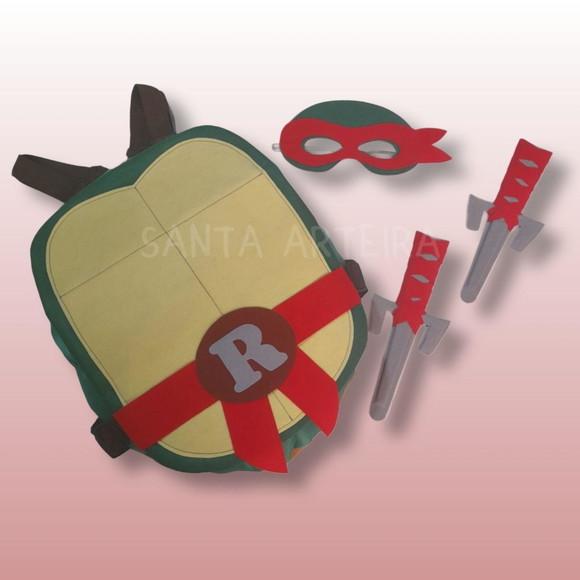 Kit Tartaruga Ninja Rafael/adulto