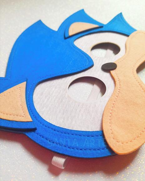 Máscara Sonic ou Shadow/lembrancinhas