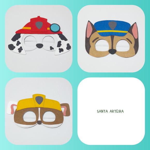 Máscaras em Feltro da Patrulha Canina