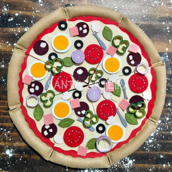 Pizza Montável em Feltro