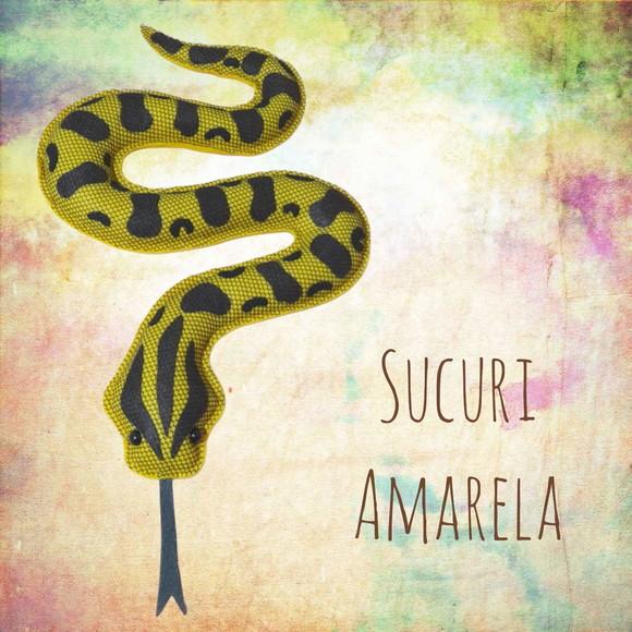 Sucuri-amarela em Feltro