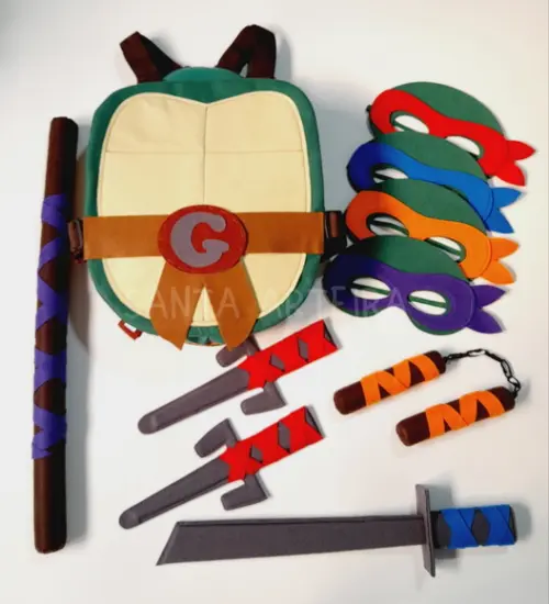 Kit Casco Tartaruga Ninja 4 em 1/ Infantil