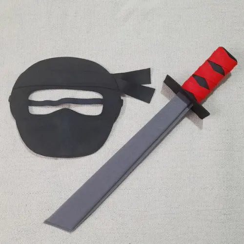 Kit Máscara e Arma Ninja