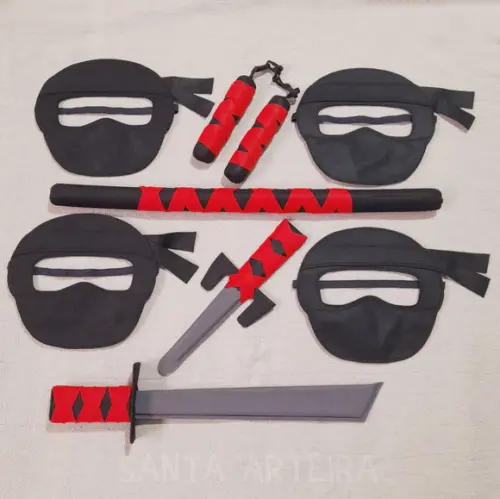 Kit Máscara e Arma Ninja