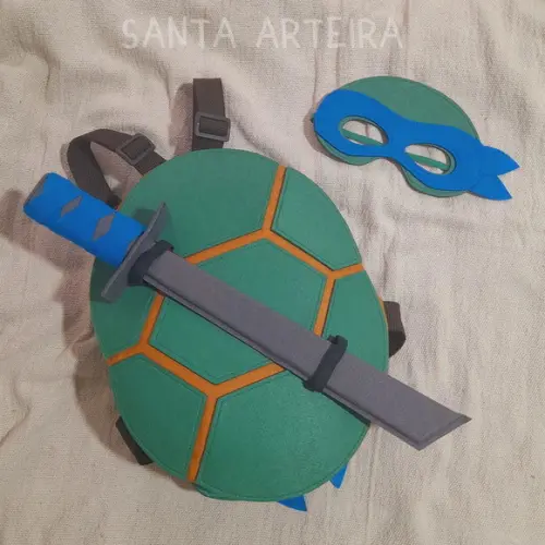 Kit Tartaruga Ninja Leonardo com 1 Espada/ Infantil