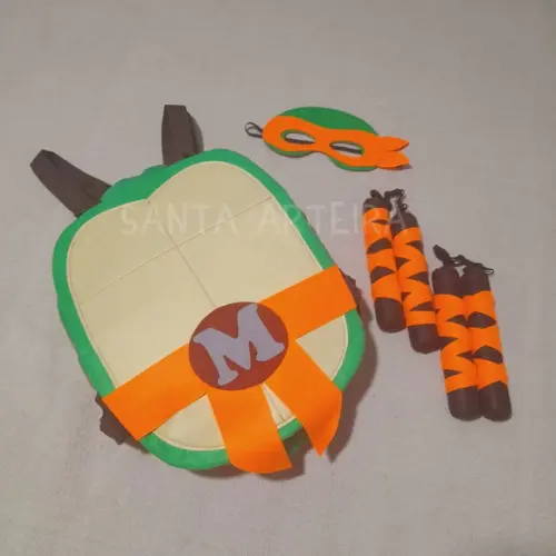 Kit Tartaruga Ninja Michelangelo/adulto