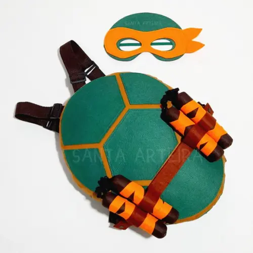 Kit Tartaruga Ninja Michelangelo/adulto
