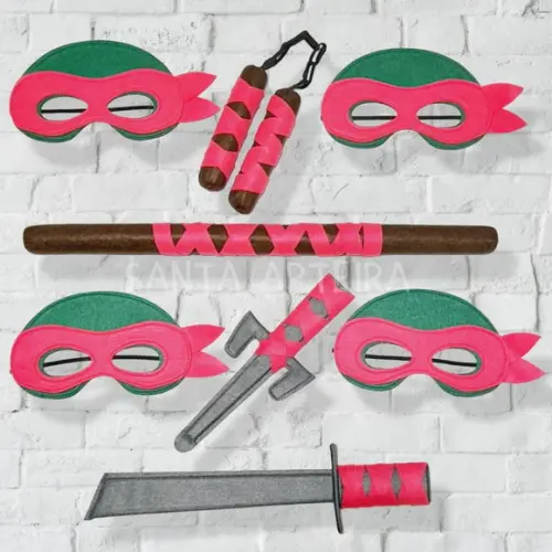 Kit Tartaruga Ninja Rafael com Um Sai/unidade.