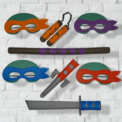 Kit Tartaruga Ninja Rafael com Um Sai/unidade.