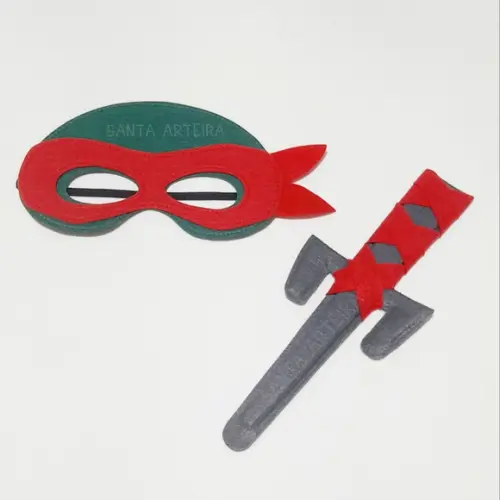Kit Tartaruga Ninja Rafael com Um Sai/unidade.