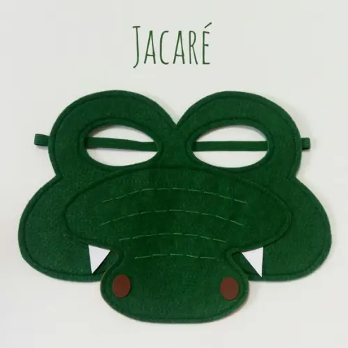 Máscara de Jacaré em Feltro/ Unidade