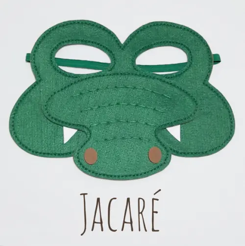 Máscara de Jacaré em Feltro/ Unidade
