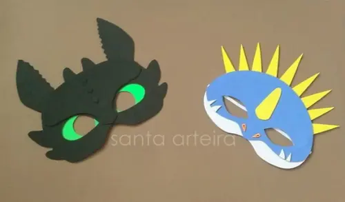 Máscara EVA-Banguela e Tempestade-Como treinar o seu dragão