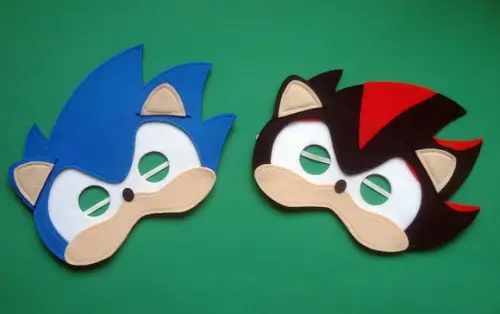 Máscara Sonic ou Shadow/lembrancinhas