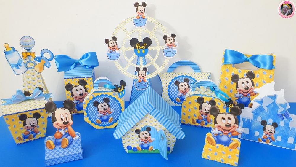 Arquivo de Corte Mickey Baby Studio, Pdf, Png e Brinde