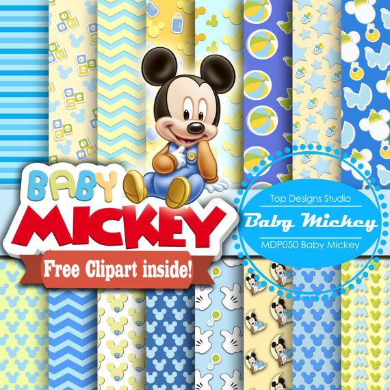 Arquivo de Corte Mickey Baby Studio, Pdf, Png e Brinde