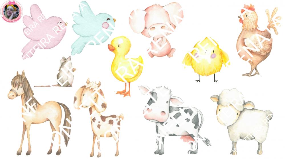 Arquivo de Corte Fazendinha Aquarela