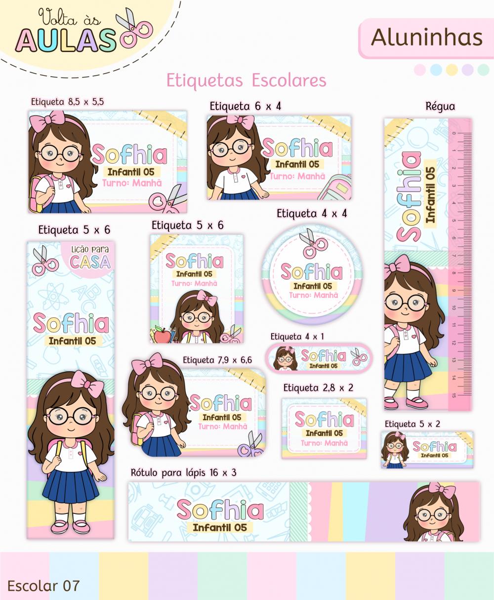 Kit Aluninhas Volta às Aulas em PNG e PDF