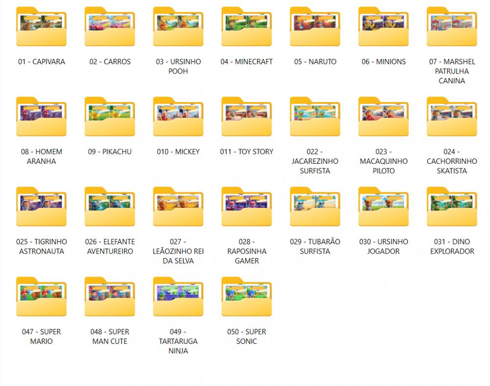 Mega Pack 50 Etiquetas Escolares Arquivo Digital em PNG e PDF