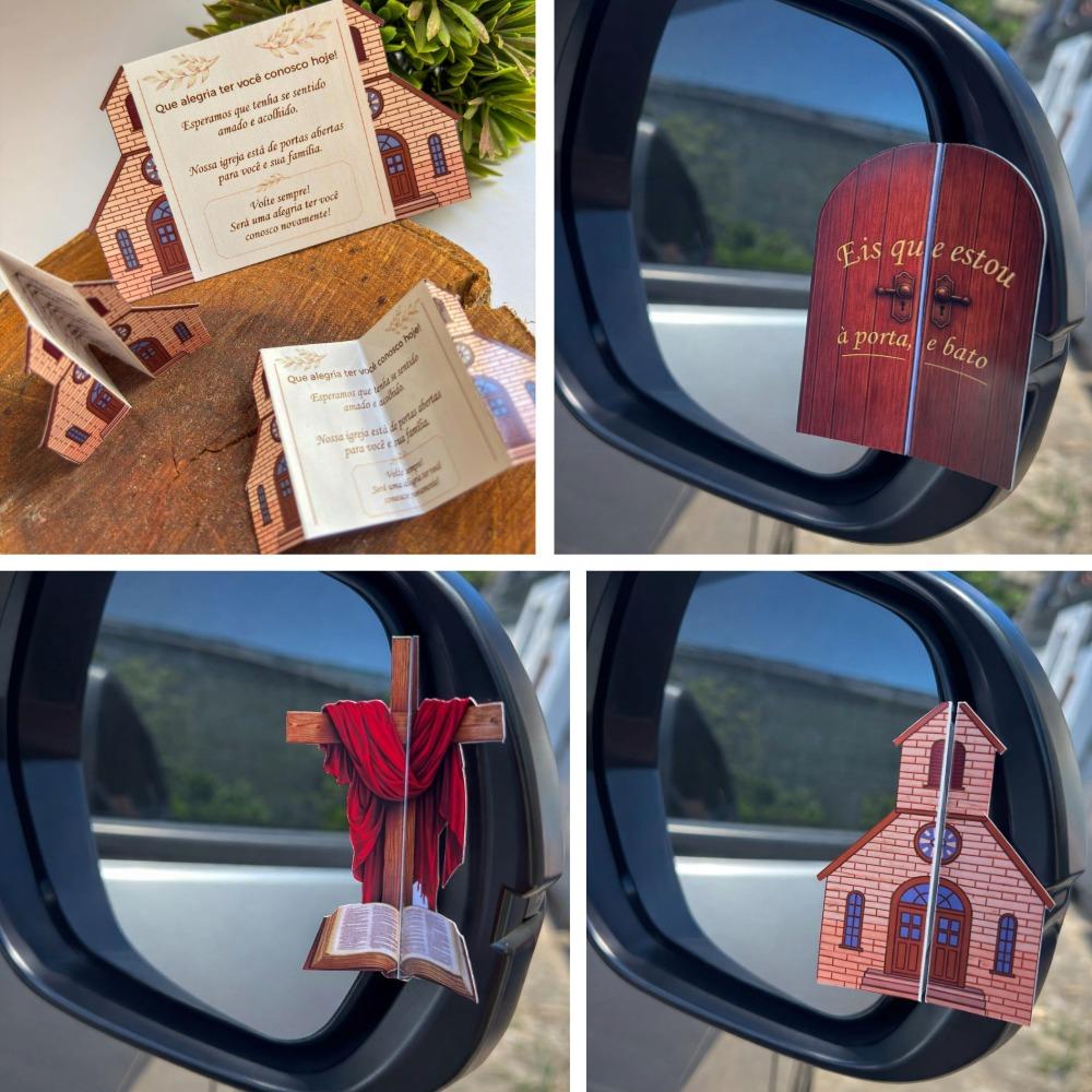 Cartão para Retrovisor Cartão de Visita Cristão para Retroviso