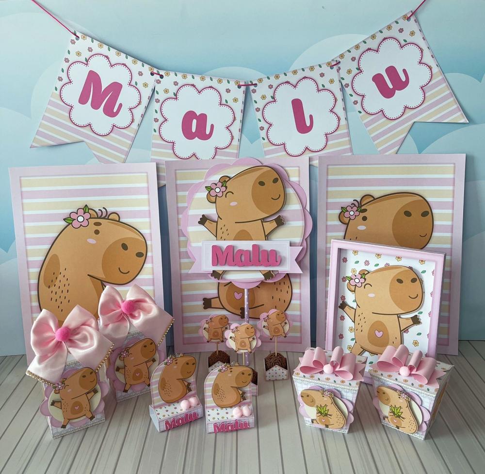 Arquivo de Corte Capivara Menina em Studio e PDF