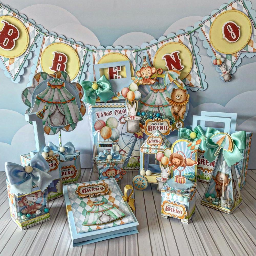 Arquivo de Corte Circo Azul em Studio e PDF