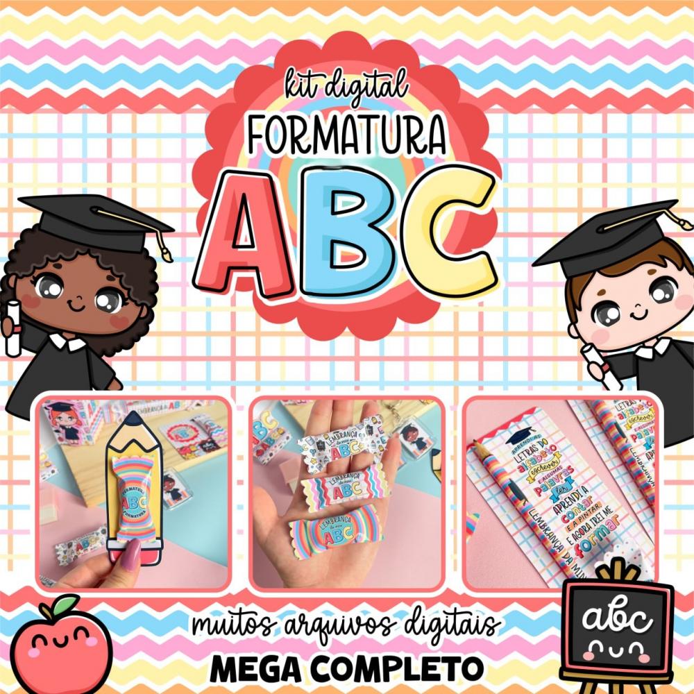 Kit Formatura ABC Arquivo Digital em PNG e PDF