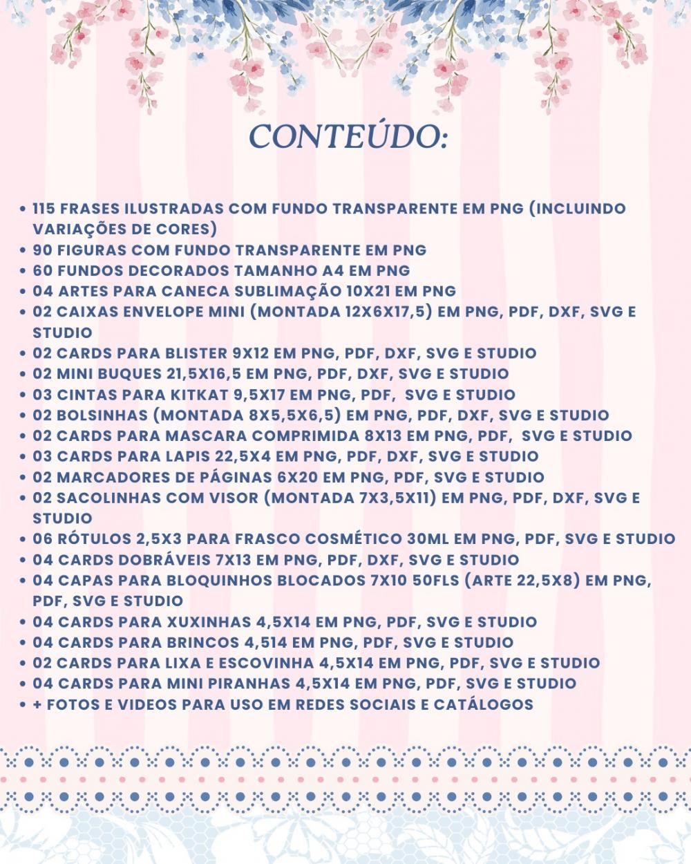 Arquivo de Corte Dia das Mulheres em PDF, PNG e Studio