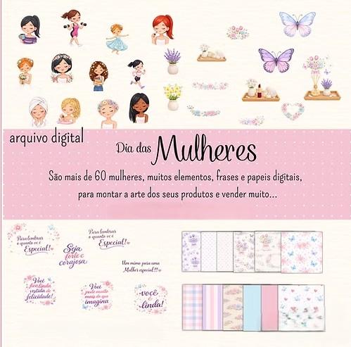Kit Digital Dia das Mulheres em PNG